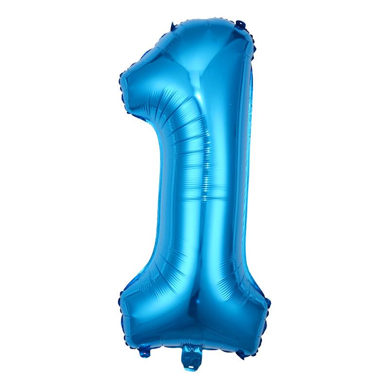 Thin Body 40-Inch Large Digital Aluminum Film Balloon 42-Inch Digital Balloon Birthday Party Decoration Helium Balloon Floating In The Air