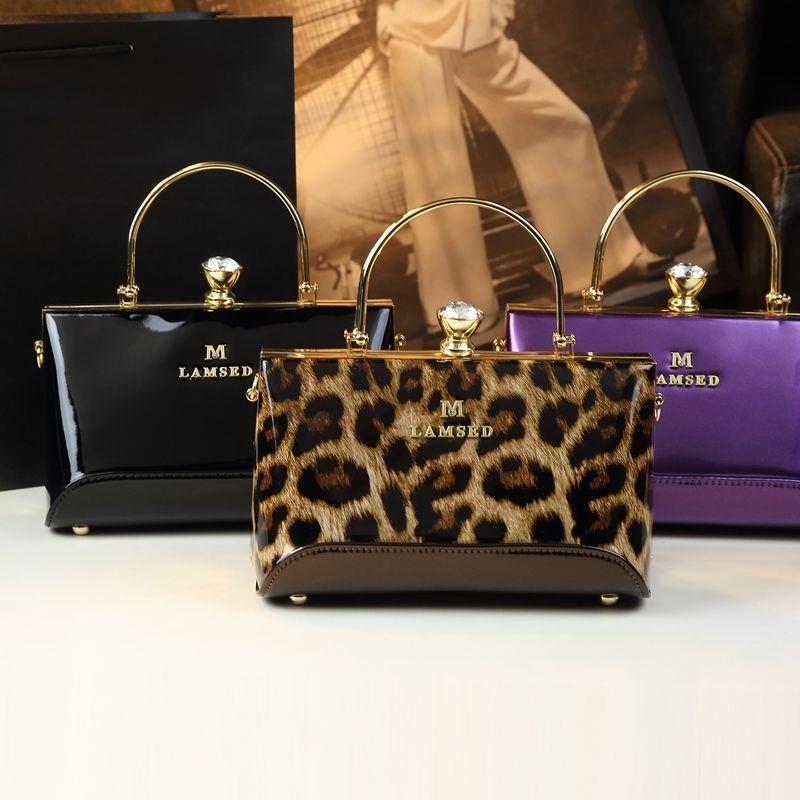 

Модная сумка из натуральной кожи 2024 года, новая лакированная кожа, повседневная мини-сумка через плечо фиолетовый