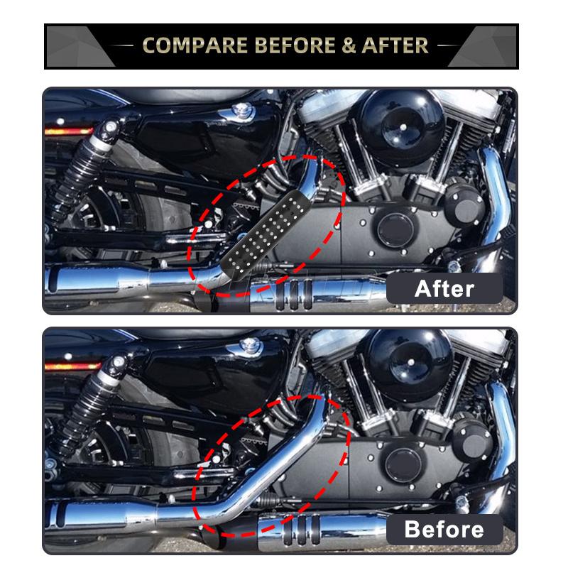 For Harley Honda Yamaha Custom Universal Motorcycle Exhaust Pipe Heat Shield Cover Muffler Protector Guard Motocross Accessories