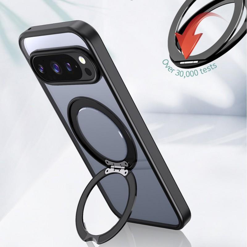 Transparent Magnetic Phone Case With Kickstand Google Pixel 10a 9a 9 Pro 10 11 XL - Acrylic Tri-Layer
