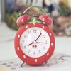Cartoon Strawberry Bell Luminous Alarm Clock for Kids - Silent, Simple, Bedside Companion