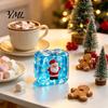 Stress Relief Toy for Halloween Christmas, Anxiety Reduction Ice Cube Squeeze Clear Fidget Toy, Slow Rising Sensory Holiday Gift