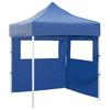 VidaXL Profi-Partyzelt Faltbar mit 2 Seitenwänden 2×2m Stahl Blau