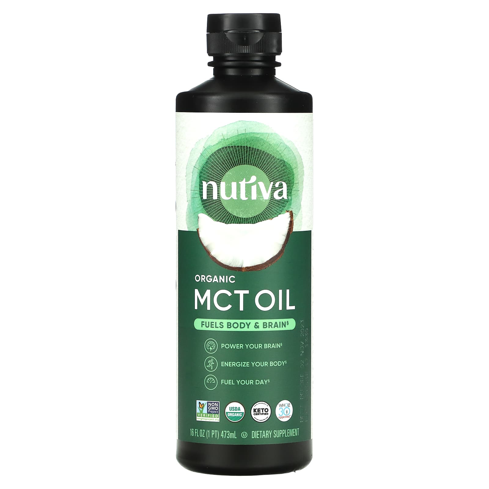 

Nutiva, органічна MCT олія, 16 рідких унцій (473 мл)