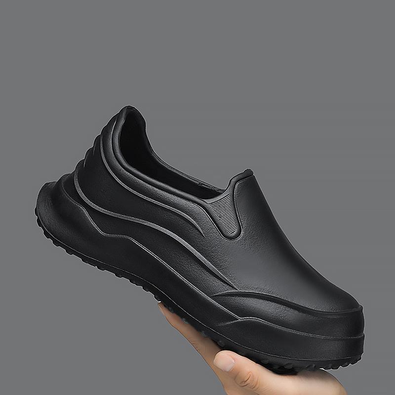 Fashion Men's Flat Bottomed EVA Indoor Kitchen Anti Slip Soft Sole Anti Oil Comfortable Work Sneakers Outdoor Waterproof Fishing Shoes