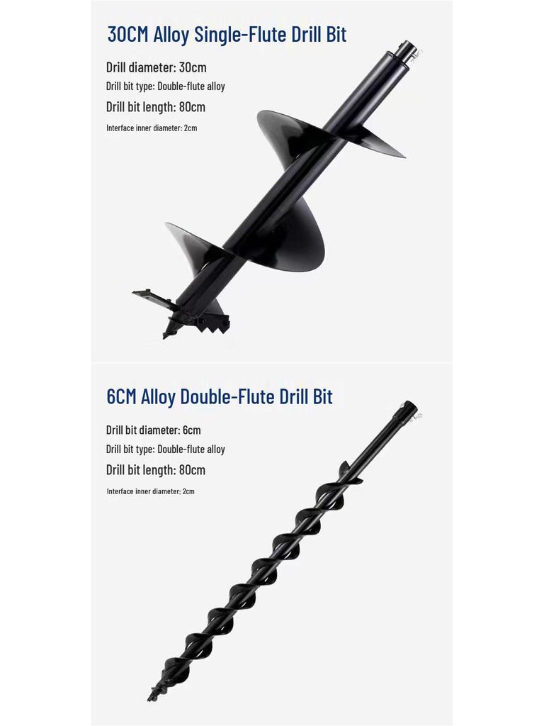 Wiertnica i wiertarka elektryczna do ziemi: Spalinowa wiertnica do dołków na paliki i słupki do szklarni