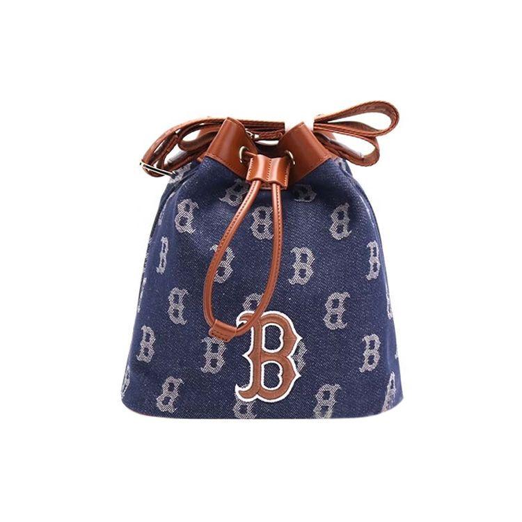 

MLB Boston Red Sox Vintage Letter Print Casual Fashion Cotton Shoulder Crossbody Bag Men bags Blue 7ACRM073N-43BLS One Size