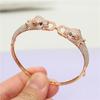 Colorful Luxury Micro-inlaid Fashionable Leopard Head Bracelet