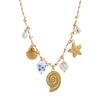 Movable Woven Rope Collarbone Chain Ocean Style Mini Metal Sun Necklace  Kids