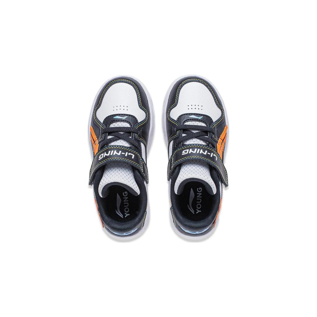 Li Ning Tataler Series V4 Comfortable Versatile Non-Slip Wear-Resistant Low-Top Kids Skate Shoes Kids Skate Shoes Black Orange YKNU030-5