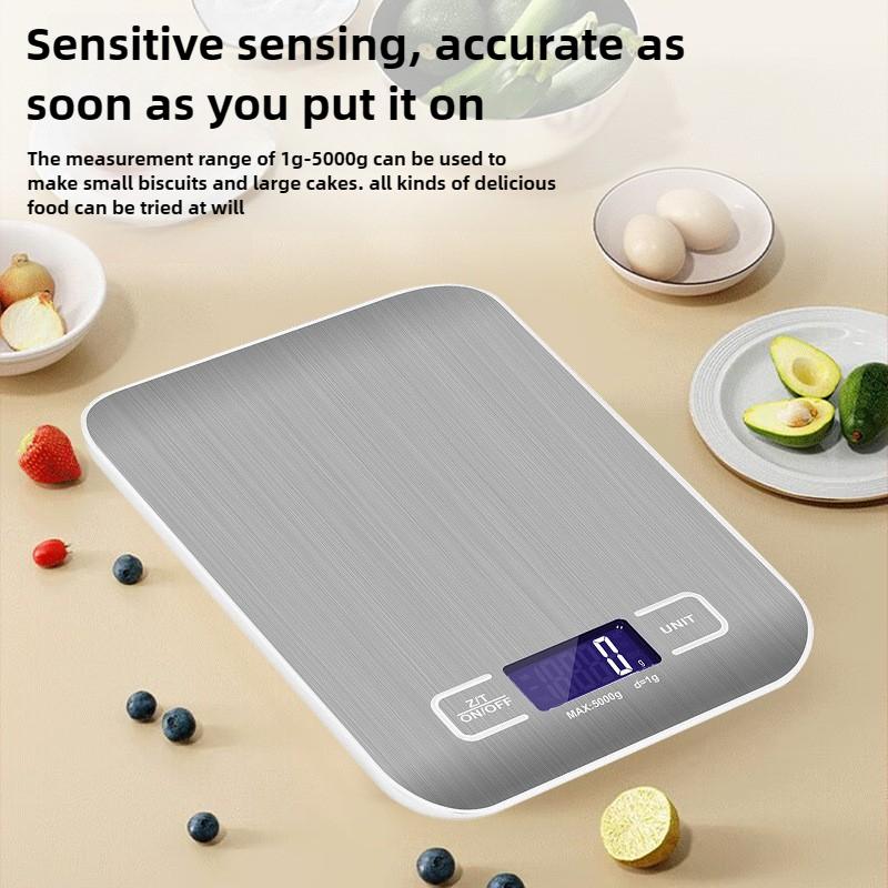 Smart Nutrition Scale - Waterproof Electronic Weighing with Stainless Steel Platform - High Accuracy for Health Foods & Baking