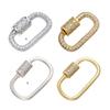 Glittering Zircon Carabiner Clasp Pendant Handmade Jewelry Accessories Brooch Fastener Necklace Bracelet Connector