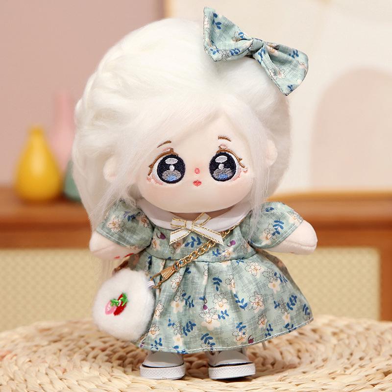 Puppe Geschenk Plüsch Boudoir Kleidung Mädchen Baumwolle Puppe Puppe 20cm Dress-up Spielzeug