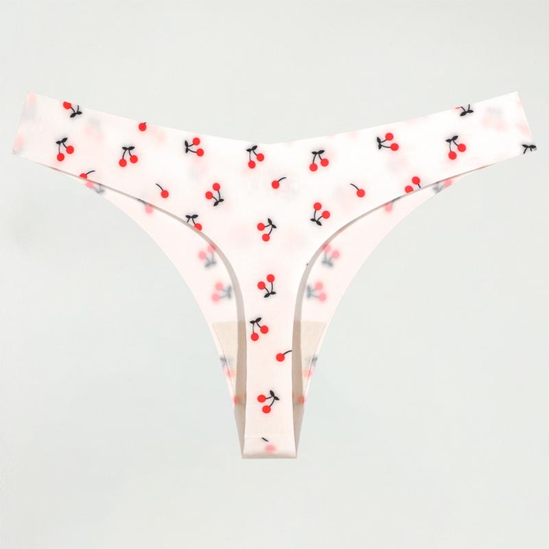 Ultra-thin Seamless Underwear Women's Panties Sexy Graphic Print Thongs Female Low-Waist Stretch G Strings Comfort Lingerie New