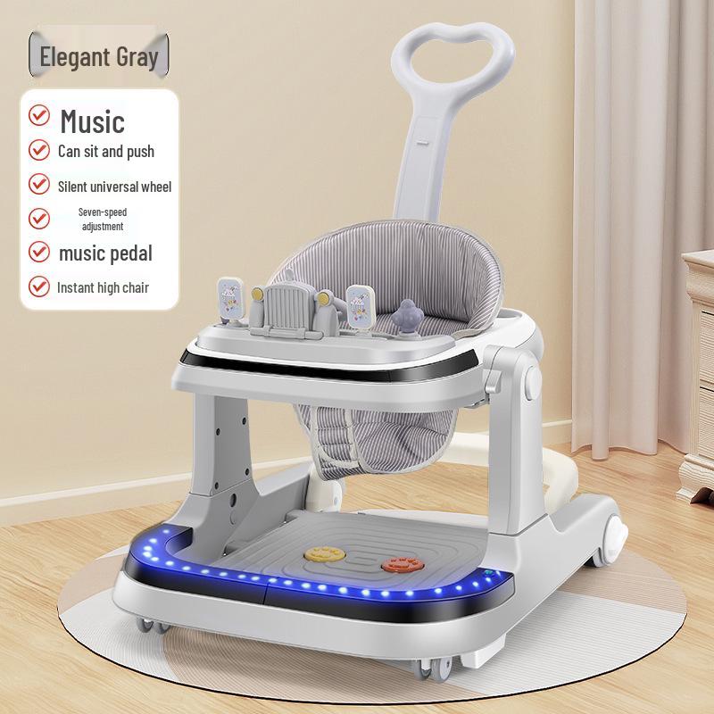 Rechargeable Remote-Controlled Baby Walker Car with Anti-Rollover Safety