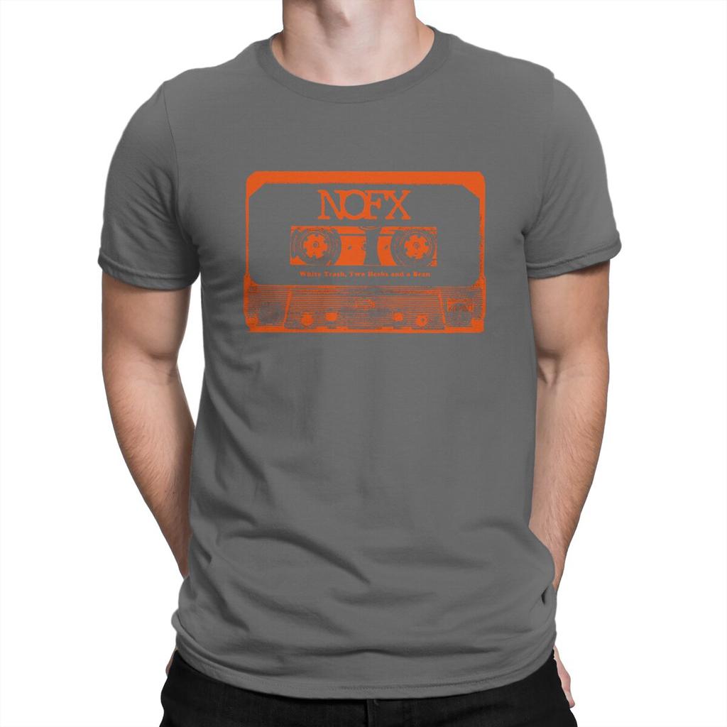 Nofx Cassette Tape Mans TShirt Alternative PopRock Band of the 80s O Neck Short Sleeve Fabric T Shirt Humor High Quality