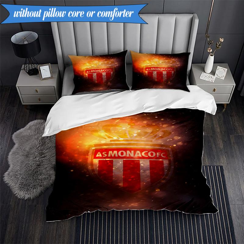 3PCS Monaco Monaco Printed Soft Bedding Set,Including 1pc Duvet Cover And 2pcs Pillowcases Perfect for Bedroom, Dormitory, Fan Gift