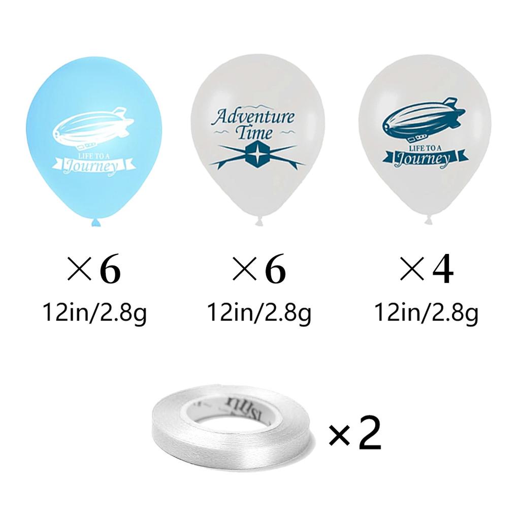 Travel Adventure Birthday Party Decoration Arrangement Retirement Around The World Balloon Flag Set Customization