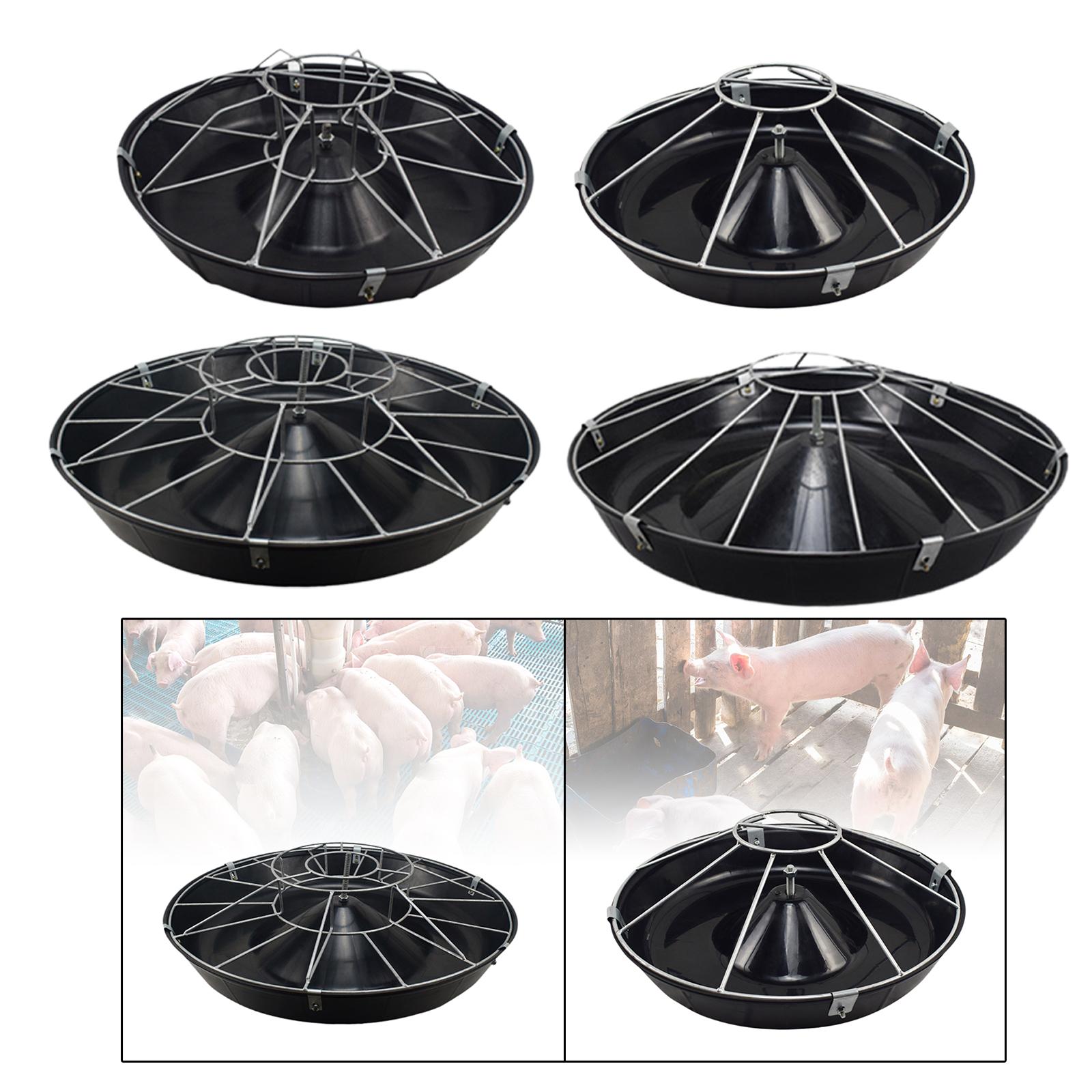 Pig Food Trough Feeder Bowl Accessories Farming Equipment Feeding Pig Waterer Livestock feed Bowl for Poultrys Pets Livestock Double layers 8 hole