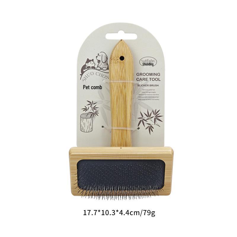 Solid Wood Pet Comb: Detangling and Hair Removal for Dogs & Cats