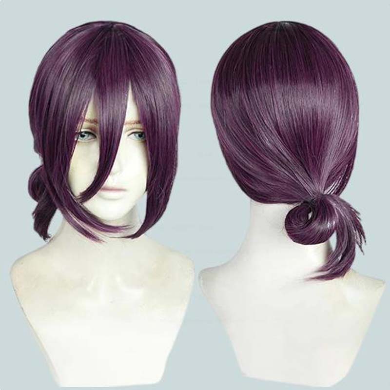 Hoge Kwaliteit Anime Chainsaw Man Cosplay Pruiken Reze Angel Devil Quanxi Makima Power Hayakawa Aki Denji Hittebestendig Haar Pruik 1pc gray