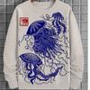 Vintage Men Hoodies Spring and Autumn Clothing Octopus Graphic Clothing Oversized Long Sleeve Top Streetwear For Men Sweatshirts