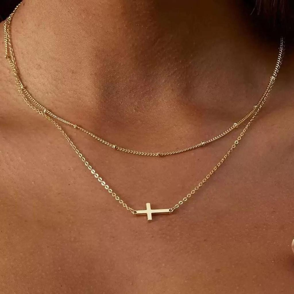 Vintage Perlenherz Mehrschichtiger Anhänger Halskette - Damen Choker Europäisch & Amerikanisch
