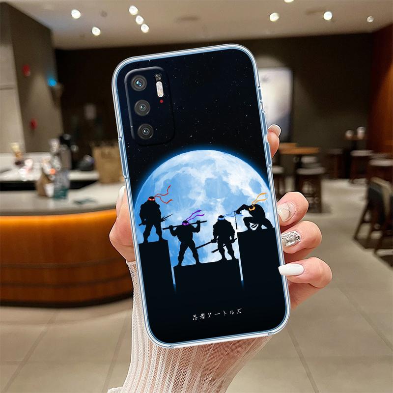 NH46 TMNT Transparent Phone Case for Motorola Moto G7 G8 G9 G84 G85 G73 G24 G15 Z2 Play Power Plus