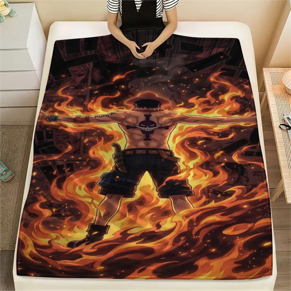 

Luffy Light Carry Printed Blanket, Flannel Blanket Perfect for Travel Plan, Picnic Gathering and Home Rest.-TING 75x90cm