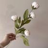 1Pc Long Stem Artificial Peony Bouquet 4 Heads Faux Peony Branch  Party Wedding Bride Decoration