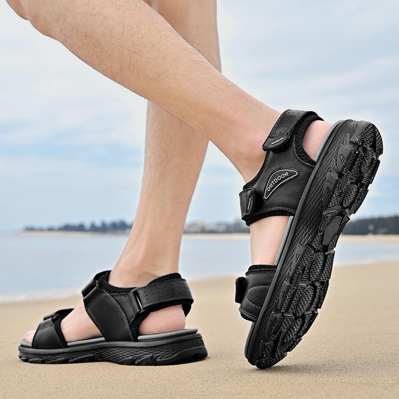 Fashion Men's sandals outdoor Black Sandal Fashion Summer Sandals 2024 new Products Shoes for Men Water Walking Soft Beach Sandals