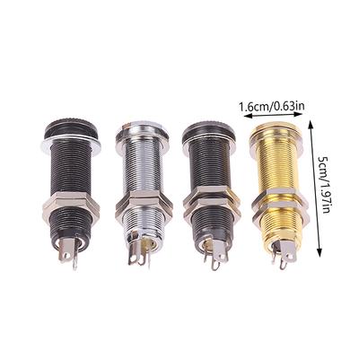 1/4 Zoll Ausgang Gerader Stecker Anti-Rausch Audio-Buchse Messing E-Gitarre Bass Buchse Stecker 6,35mm Buchse Stereo