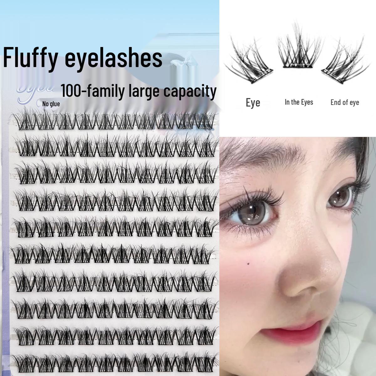 

Glue-Free 5D Lazy Three-Step Natural Segmented False Eyelashes for Beginners