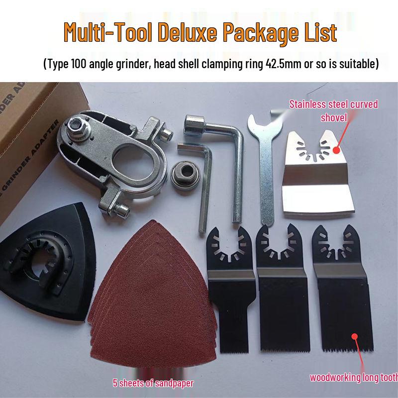 Universal Angle Grinder Conversion Kit: Electric Chisel & Grooving Tool for Woodworking