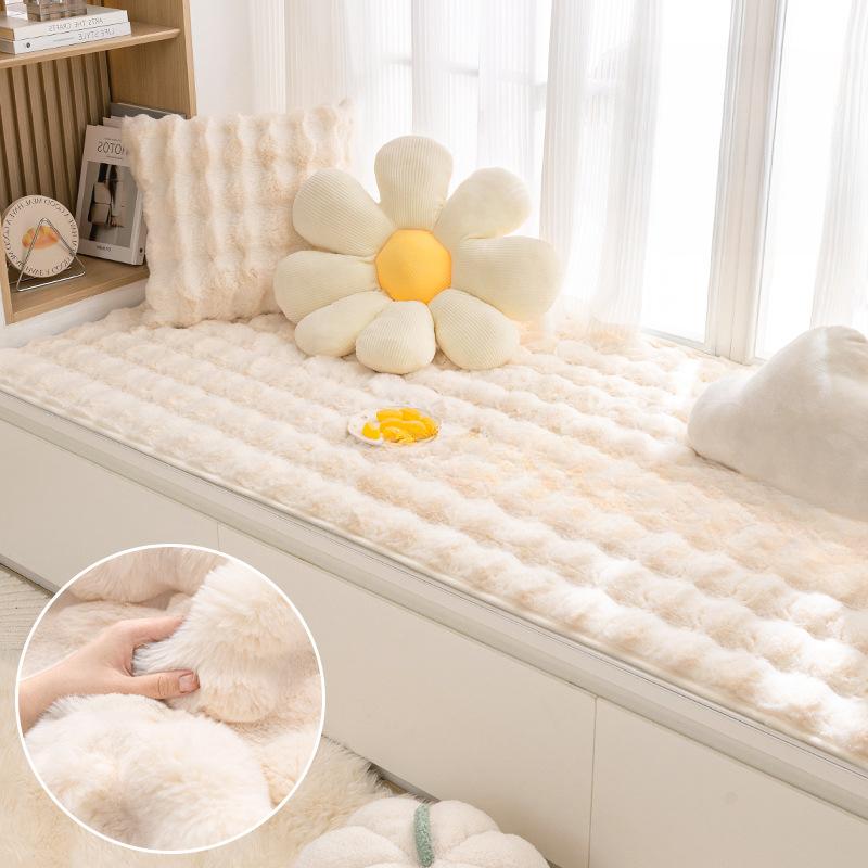 Plush Window Cushion Window Sill Mat New Balcony Cushions Winter Ins Style Tatami
