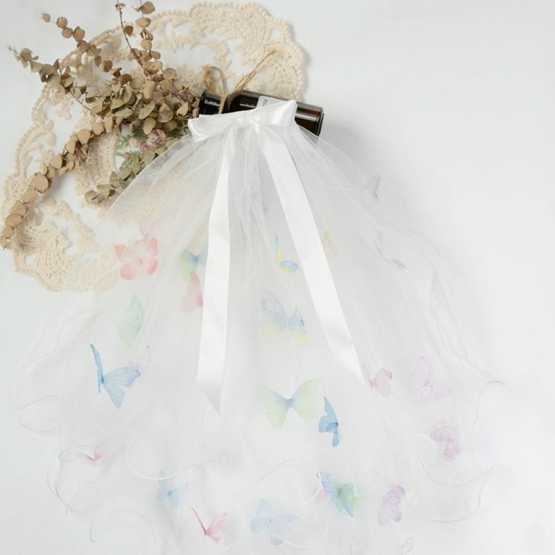 1 Wedding Bridal Headcloth Butterfly Photography Prop Colorful Butterfly Headcloth Accessory