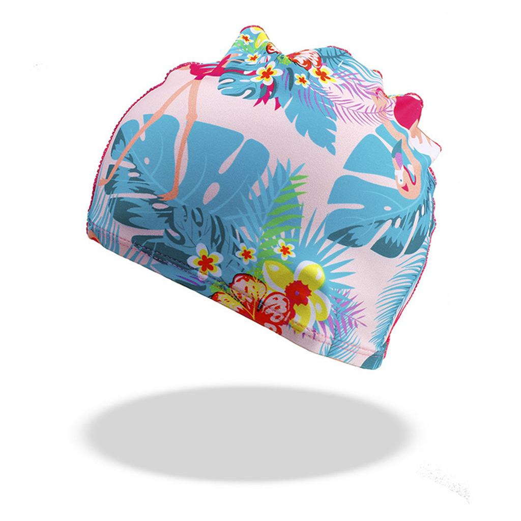 Kids Cartoon Swimming Caps Digital Printing High Elastic Sports Swim Pool Hat Diving Hats For Boys Girls