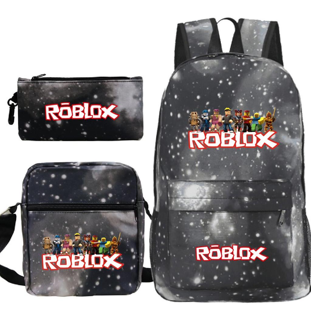Primary And Secondary School Students Casual Schoolbag Three-Piece Cartoon Game Merchandise Printed Children'S Fashion Backpack