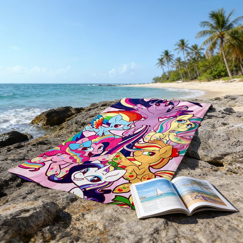 1pc My Little Pony4 Beach Towel, Beach and Seaside Swimming Pool Equipment, Fashion Pattern, Rectangular, Travel Essentials