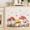 Cartoon Colorful Mushroom Squirrel Self Adhesive Waterproof Wall Stickers for Living Room Bedroom Home Decor