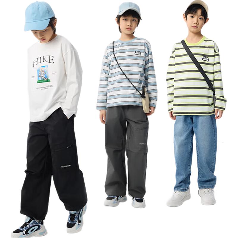 Balabala Boys' Striped Long-Sleeve T-Shirt
