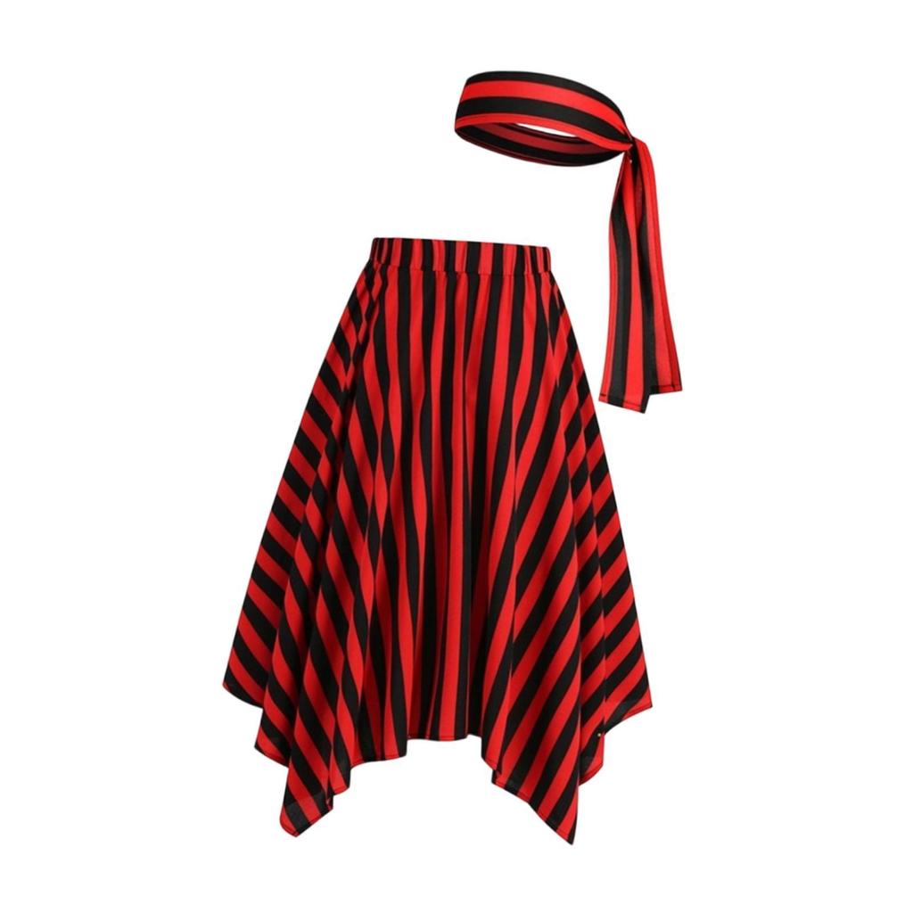 Pirate Skirt for Women with Headscarf Parties And Roleplaying Games