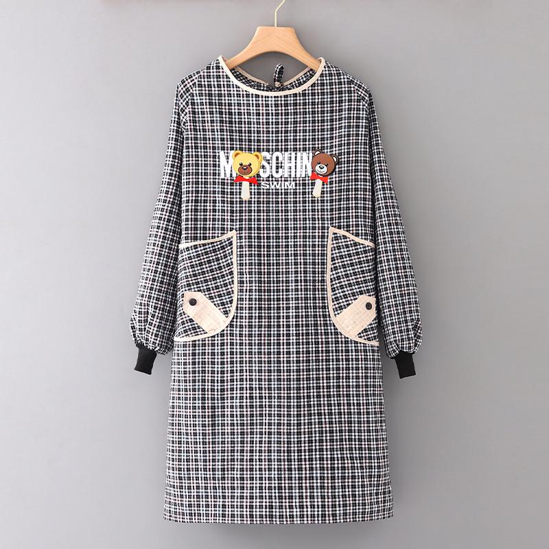 2023 Women's Cute Long Sleeve Kitchen Apron – Breathable, Stain & Wear Resistant Cooking Smock