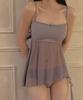 VINAJ Over Long Ribbon Low Bikini Panties (Mauve Gray)