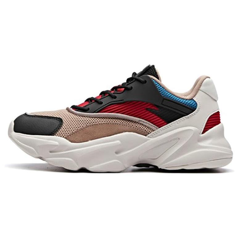 

Anta Life Collection Slip Resistant Abrasion Resistant Low top Chunky Sneakers Men s Linen Gray 11848883-3 43