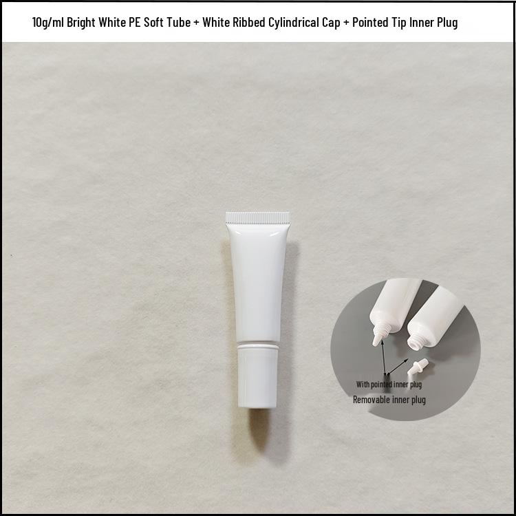 In Stock 10g Eye Cream Empty Tube - Milky White Refillable Skincare Cosmetics Packaging 