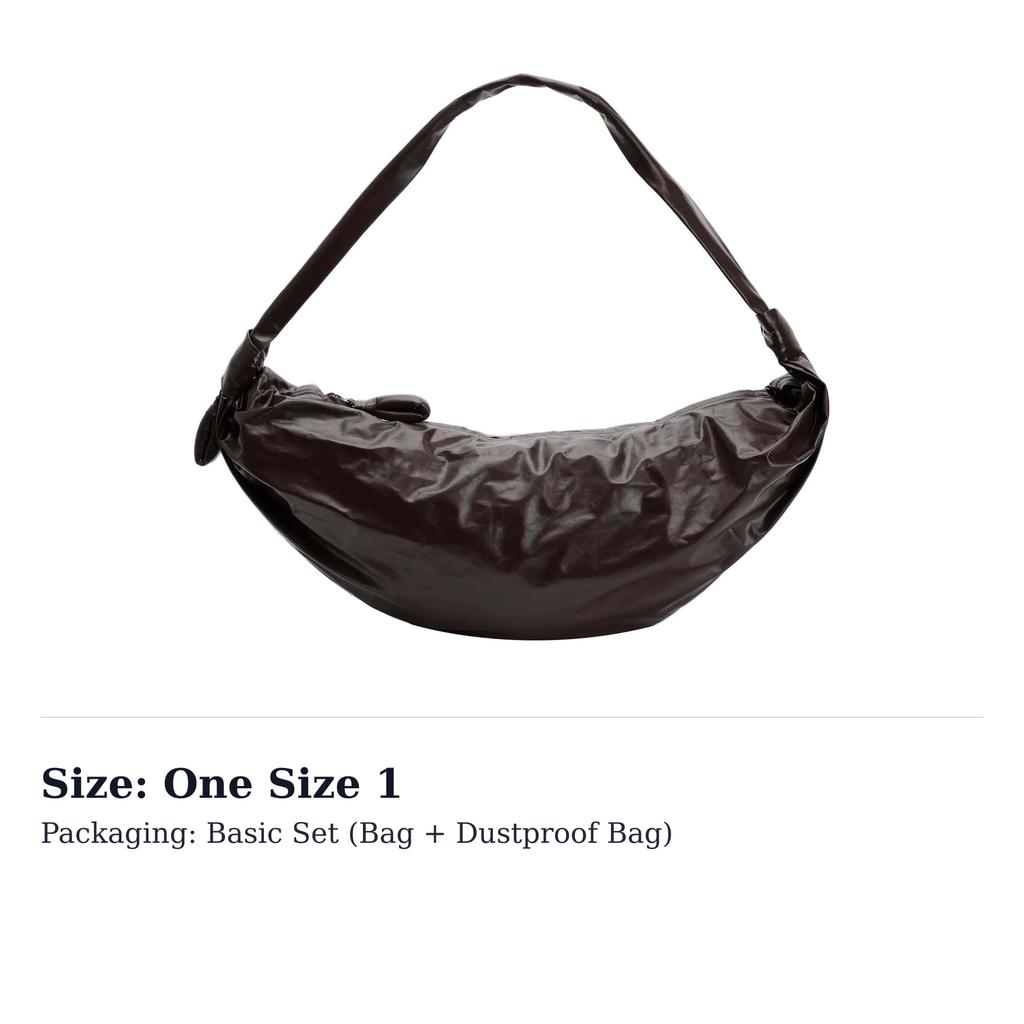 Lemaire Croissant Cow Leather Croissant Bag, Crossbody Bag, Shoulder Bag Large Women's Dark Chocolate BG0027-LL0028-490