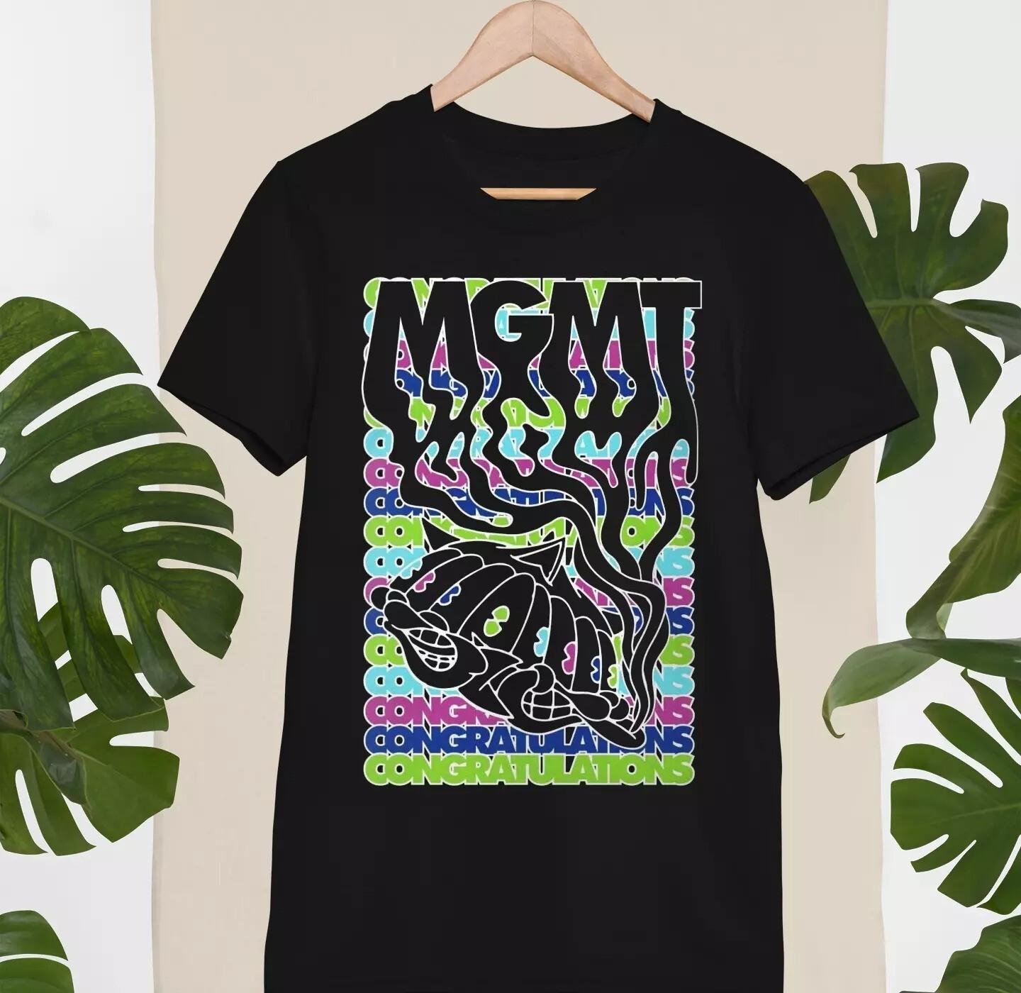 MGMT band T-shirt BLack Short Sleeve All Sizes XXXL