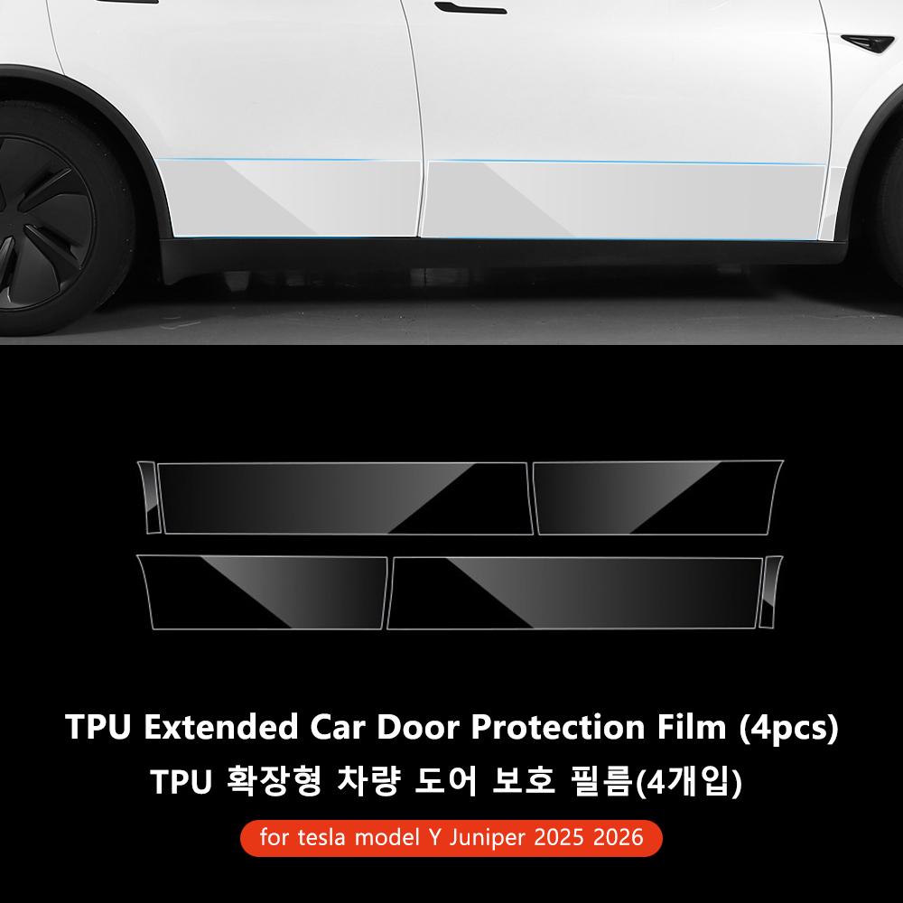 YZ for Tesla Model Y Juniper Car Door Protection TPU Film Car Door Edge Guard Anti-scratch Waterproof Sticker 2026 Accessories