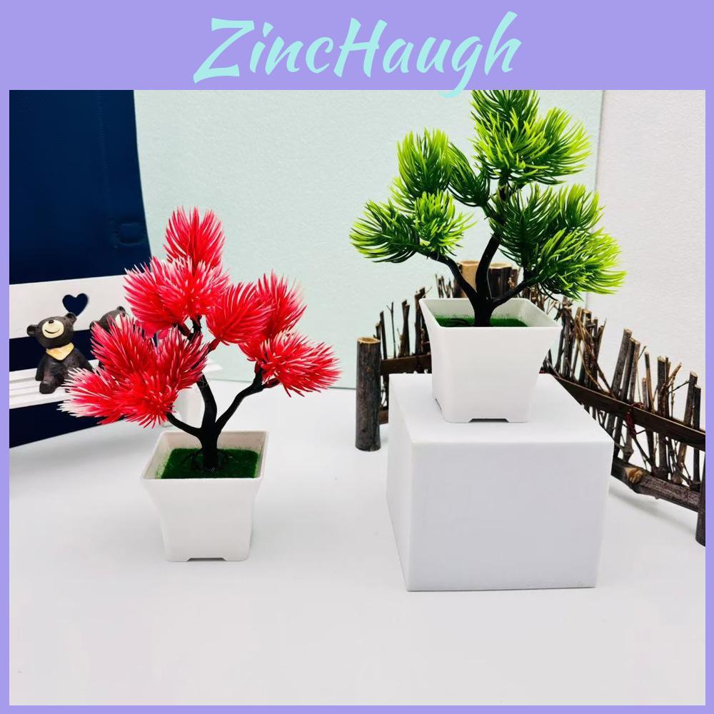 Pine Bonsai Garden Ornament With Faux Tree For Home Decor And Hotel Lobby
